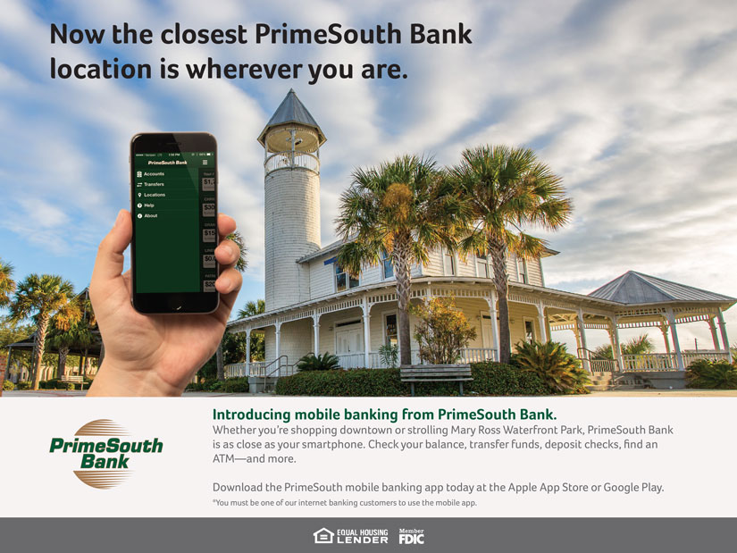 PrimeSouth Bank Mobile Ads | Brunswick |Red Letter Marketing |Greensboro Marketing Agency