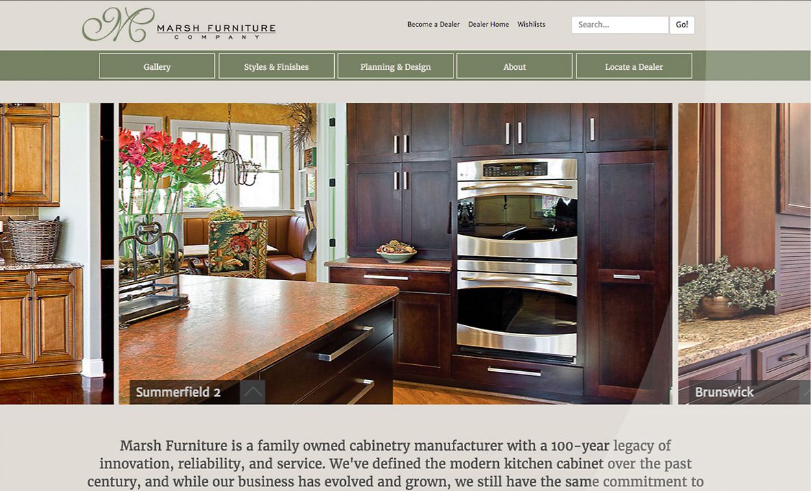 Marsh Furniture Website | Red Letter Marketing |Greensboro