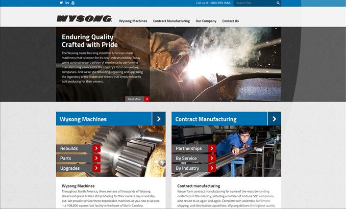 Wysong Manufacturing Website | Red Letter Marketing